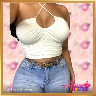 Blusa con tiras cruzadas